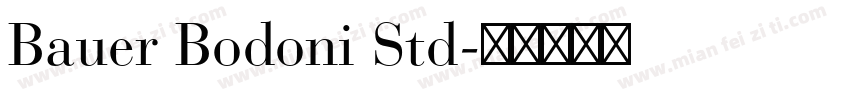 Bauer Bodoni Std字体转换